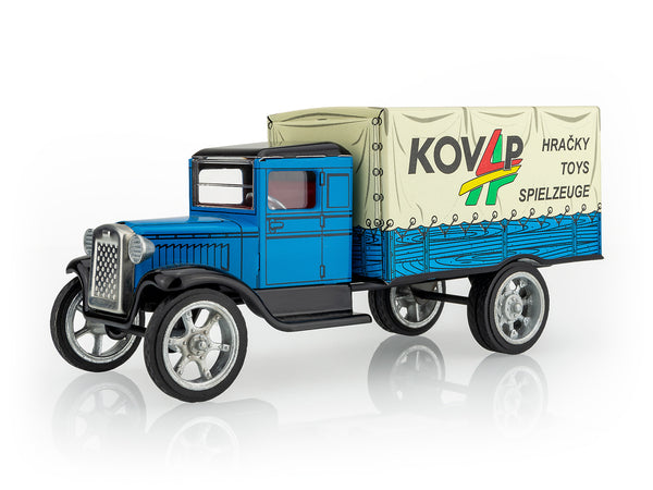 Model truck with a KOVAP toy logo on a white background