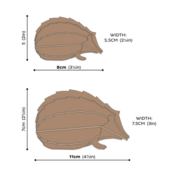 Hedgehog 8cm - Choice of Colour