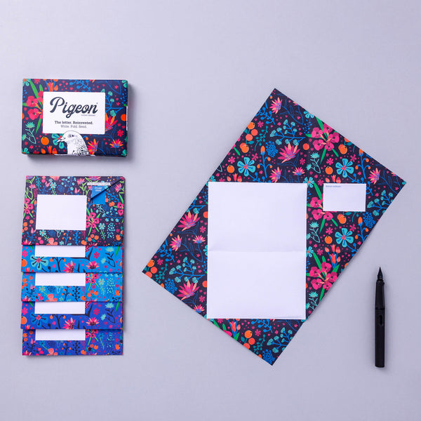 Midnight Garden Pigeon Letter Paper 6-pack