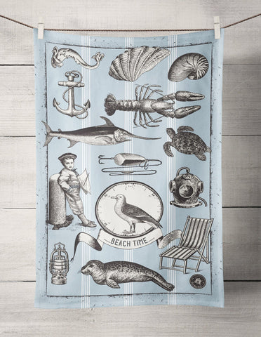 Tea Towel Beach Time