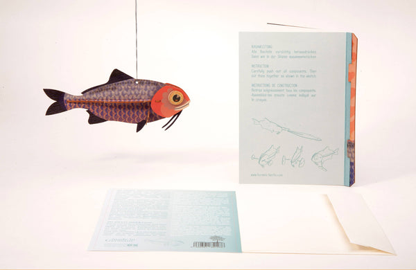 Fish 3D decorative greeting card