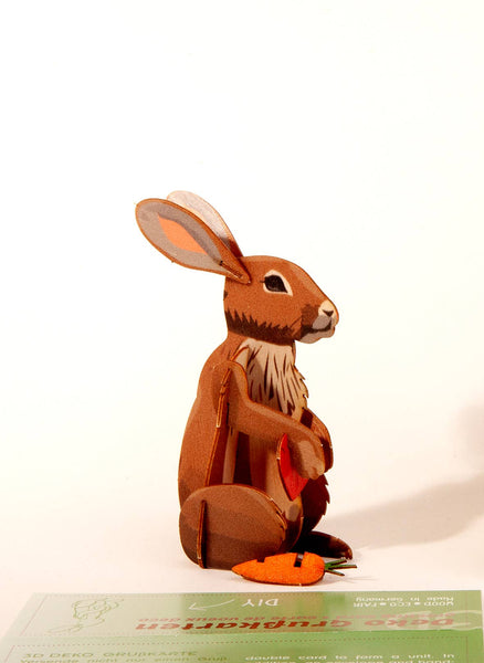 Bunny 3D decorative greeting card