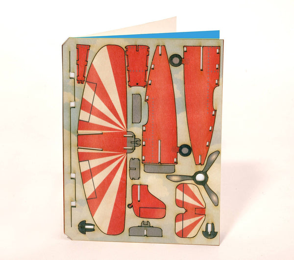 Airplane 3D decorative greeting card