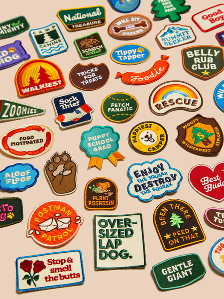 Stop & Smell The Butts iron-on patch for pets