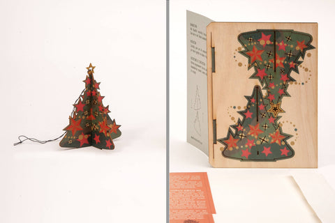 Christmas Tree 3D deco greeting card