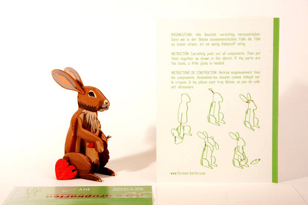 Bunny 3D decorative greeting card