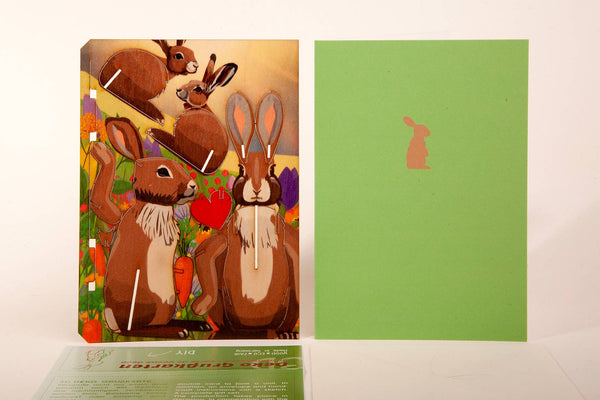 Bunny 3D decorative greeting card