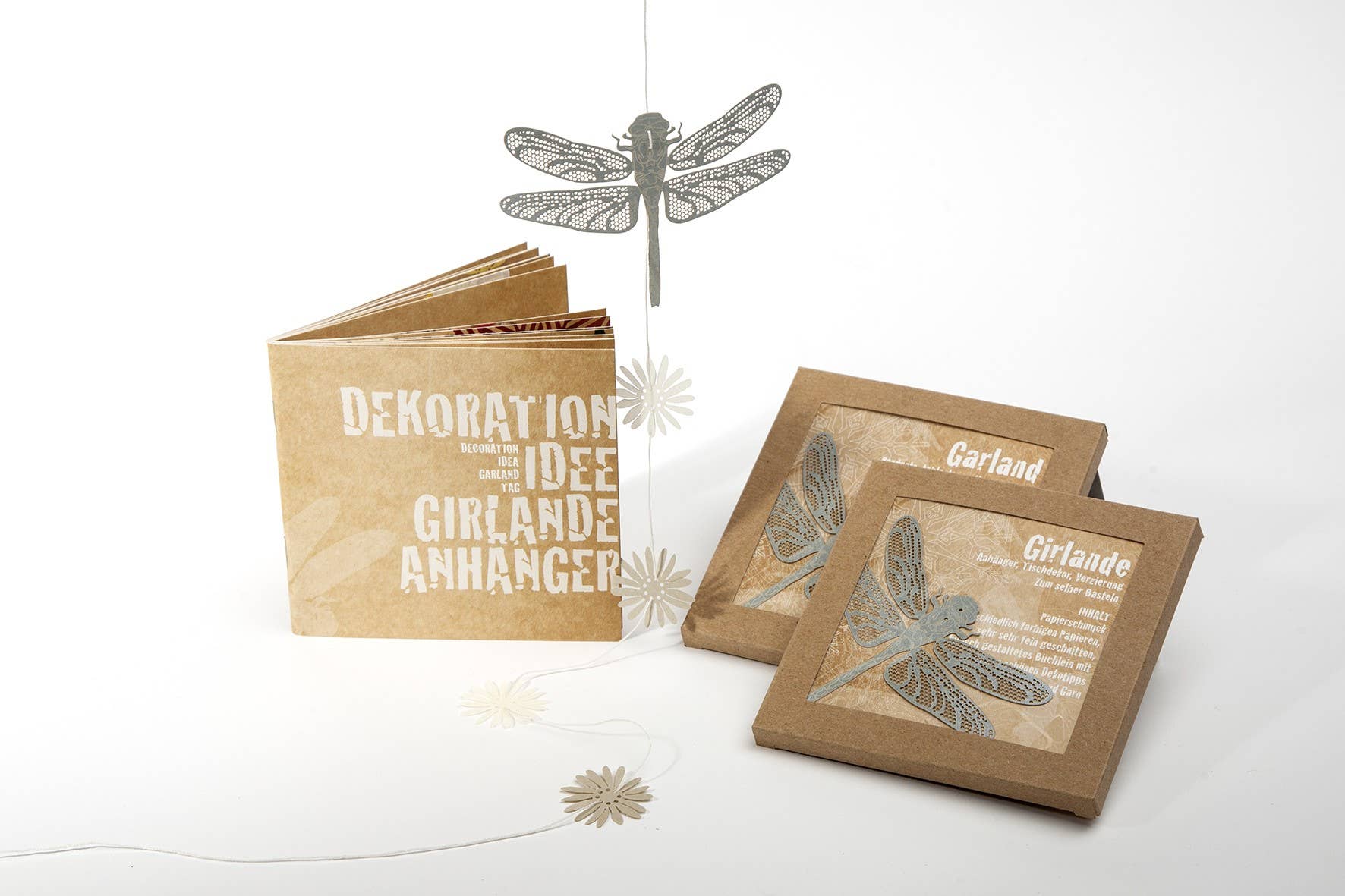 Dragonfly Blue Card Garland
