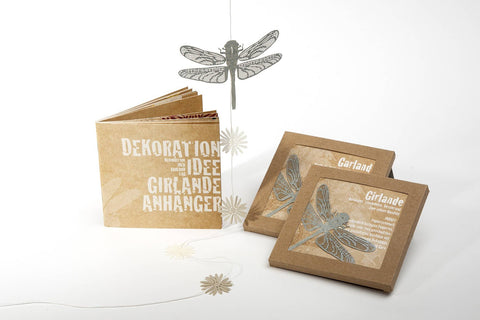 Dragonfly Blue Card Garland