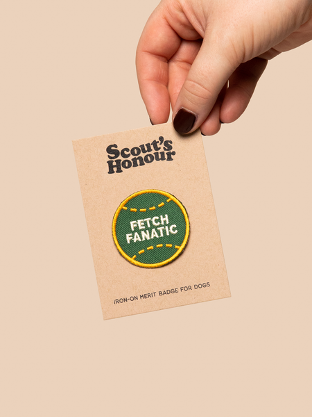 Fetch Fanatic iron- on patch for pets