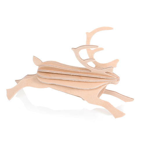 Reindeer 12cm Natural Wood