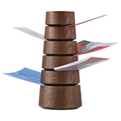 Babel - Letter Holder - Oak Wood Dark Smoked