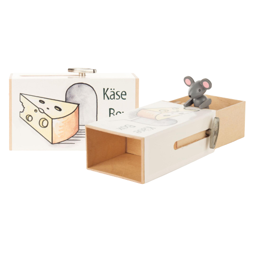 Dregano - Sliding Cheese Music Box with Mouse