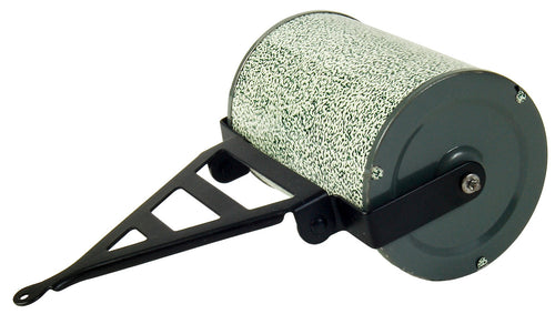 Kovap dark green and white metal roller farming implement