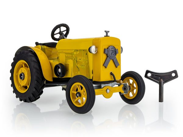 Kovap Tractor 75 Yellow tin toy side view