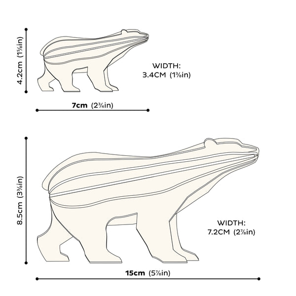 Lovi Polar Bear  7cm White