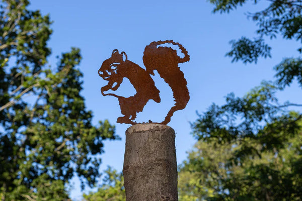 Metal Motif - Squirrel Fence Topper
